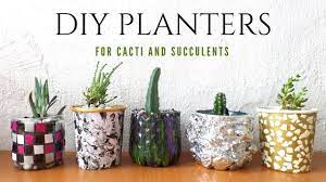 Five planter plant pot ideas using recycled materials. Five Planter Plant Pot Ideas Using Recycled Materials Planters For Cacti And Succulents Youtube