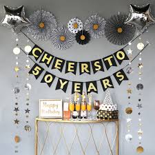 50th Birthday Decorations For Women Or Men 50th Bday Anniversary Decorations Cheer 50th Birthday Decorations Simple Birthday Decorations Birthday Decorations