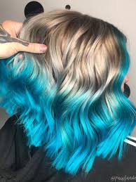 Aquamarine In 2020 Creative Hair Color Blonde And Blue Hair Peekaboo Hair