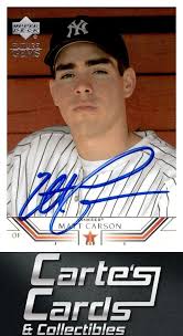 Matt Carson 2002 Upper Deck Prospect Premieres #58 TTM/IP Signed Autographed