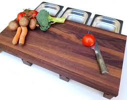 Schneidebrett Mit 3 Auffangschalen Nussbaum 61 5x32 5x7cm Massiv Holzbrett Kuche Holzbrett Kuche Schneidebrett Holzbrett