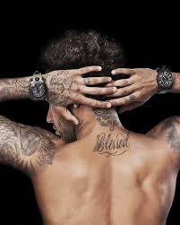 The tattoo under neymar's neck means ar i grew up in a religious family and i believe in god n. Neymar S Tattoos And Their Meanings Betmus On Scorum