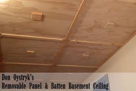 Don Oystryk Removable Panel Batten Basement Ceiling Basement Ceiling Basement Ceiling Ideas Cheap Finishing Basement
