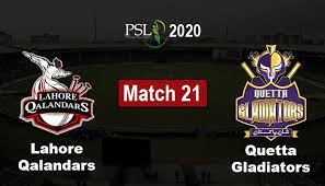 Avg scores on this pitch. Psl Live Score Lahore Qalandars Vs Quetta Gladiators Psl 2020 Match 21