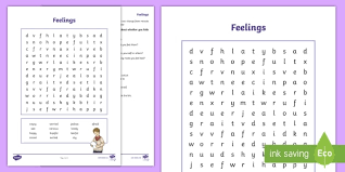 Remember your childhood days when simple word puzzle games were all the rage? Feelings Word Search Printable And Worksheet Twinkl