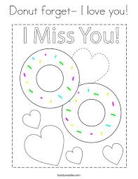 Happy mother's day mom coloring page. Donut Forget I Love You Coloring Page Twisty Noodle
