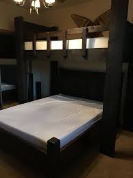 Full over full stairway bunk beds in gray finish now on sale! Colorado River Twin Over King Bunk Bed Black Diamond Bunk Beds