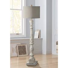 Upgrading to modern floor lamps is a bright idea. Anna Cottage Farmhouse Distressed White Column Floor Lamp 69y01 Lamps Plus