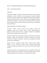 Kemahiran berfikir dan penyelesaian masalah. Sbfs 1103 Kemahiran Berfikir