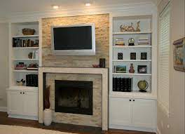 Custom modern bookcase designs around fireplace. Fireplace Design Chicago Built Ins And Custom Cabinets