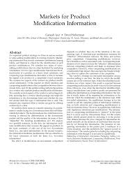 Product development strategy is the key to unleashing a stream of offerings that drive growth. Pdf Markets For Product Modification Information
