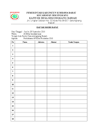 Check spelling or type a new query. Doc Daftar Hadir Rapat Rt Lalu Mustakim Academia Edu