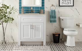 A pop of sparkle and color that makes a splashy statement. Bathroom Floor Ideas Horitahomes Com