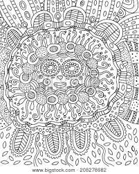 My first big book of easy educational coloring pages of animal letters a to z for boys & girls, little kids, preschool and kindergarten. Mayan Face Doodle Vector Photo Free Trial Bigstock