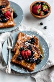 Classic Brioche French Toast Blue Bowl