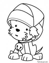 Cute penguin in the christmas hat. Pin By Angel Darden On Coloring In Page Printable For Kids Puppy Coloring Pages Cute Coloring Pages Printable Christmas Coloring Pages