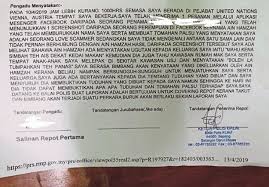 E hanifa zaara (kanan) membuat aduan polis supaya bapanya ditahan kerana memungkiri janji. Tolong Aku Bukan Dia