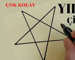 Kolay yıldız çizimi resmi