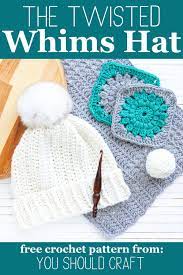 The Twisted Whims Hat Is A Little Bit Slouchy And Features A Ribbed Fold Up Brim It S Created Using Twisted Sing Crochet Hat Pattern Crochet Crochet Patterns