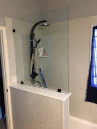 The back panel with a job seam gets installed and sanded smooth. Custom Shower Doors And Enclosures In Phx