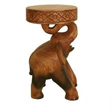 Surin Wooden Elephant Table Dark Wooden Furniture Wooden Elephant Elephant Table