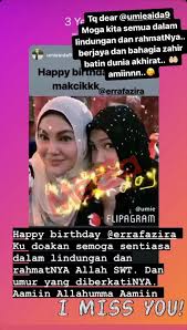 Maybe you would like to learn more about one of these? I Miss You Ini Dedikasi Datin Seri Umie Aida Sempena Birthday Erra Fazira Doa Moga Sentiasa Berada Dalam Rahmatnya Media Hiburan
