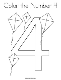 Color The Number 4 Coloring Page Twisty Noodle Coloring Pages Coloring Pages Inspirational Bible Coloring Pages