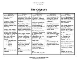 The Odyssey A 7 Week Unit Plan W Individual Lessons