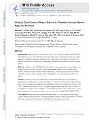When breast cancer occurs in children, treatment options include surgery and radiation therapy. Pdf Medical Care Costs Of Breast Cancer In Privately Insured Women Aged 18 44 Years