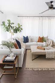 Modern Farmhouse Living Room Design With Sectional Sofa And Farmhouse Pillows Wih Modern Farmhouse Living Room Living Room Decor Neutral Farm House Living Room