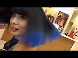 You can use a brush to paint it on the section, or you can dip it into a bowl filled with the dye, spreading it along the section of hair with your gloved hand. How To Dip Dye A Two Tone Gradient In Your Hair From Green To Blue Youtube