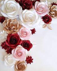 Large Paper Flowers Wedding Decoration Ideas White Paper Flowers Wedding Arch Wedding Decor In 2021 Flower Wall Wedding Paper Flowers Wedding Large Paper Flowers