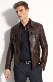 Burberry London Leather Bomber Jacket Nordstrom Leather Jacket Outfit Men Mens Outfits Leather Jacket