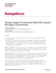 98,219 employees are working in this bank. Ratings Assigned To Deutsche Bank Sae S Standard Poor S