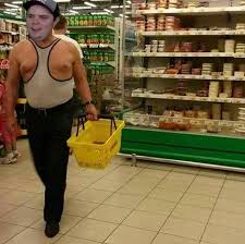 Saw This At The Grocery Store Last Friday Some People Really Need To Dress More Appropriately Its A Guy No Ban R Admiralbulldog