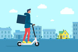 電動キックボード イラスト素材 - iStock