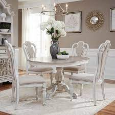 Magnolia Manor Pedestal Dining Set W Splat Back Chairs Cheap Dining Room Sets Liberty Furniture Bedroom Furniture Sets