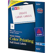 Sheetlabels.com brand labels are high quality labels that are compatible with very popular brand name label layouts that can be found in microsoft word® and . Avery 8255 Full Sheet Labels Office Depot