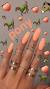 Peach Pastel Orange Acrylic Nails