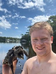 Look what we caught today. Turtle tot.