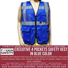 Shop blue safety vests from name brands. Hi Viz Executive Safety Vest With 4 Pocket In Blue Color In Middle East