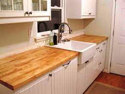 It works particularly well with painted or other solid color cabinets. Butcher Block Countertop Lowes Hatchfest Org Kitchen Ideas With Butcher Block Counter Butcher Block Countertops Outdoor Kitchen Countertops Kitchen Remodel