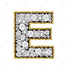 View images of stamoist e and identify pills by imprint code, shape and color with the drugs.com pill identifier. Hand Drawn Floral Alphabet Design Gold Glittering Contour Letter E Vector Eps8 Illustration Royalty Free Cliparts Vectors And Stock Illustration Image 67578045