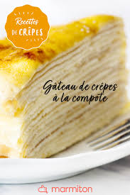 Gateau De Crepe A La Compote De Pommes Recette En 2020 Recette Recettes De Cuisine Recette Facile