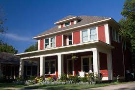 Revival fashion, with a medium body color and roycroft vellum or classical white trim, or in early victorian style with a medium body color and a roycroft dark trim. Roycroft Vellum Houzz