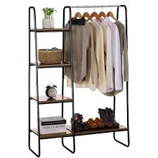 The theme кухня splits into several parts. Kingso Metal Garment Rack With Multi Wood Shelves Multi Functional Freestandin