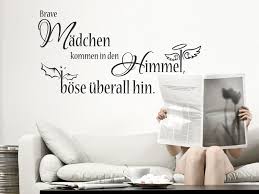 Wandtattoo Brave Madchen Kommen In Den Himmel Wandtattoos De