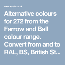 alternative colours for 272 from the farrow and ball colour