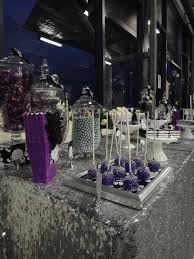 Table 70th Birthday Party Ideas For Mom Purple Black White And Silver Birthday Party Ideas Photo 4 Of 16 Purple Birthday Party Purple And Silver Wedding Purple Birthday
