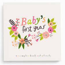 Amazon Com Lucy Darling Baby S First Year Memory Book A Simple Book Of Firsts Little Artist Baby Journal Baby Album Baby